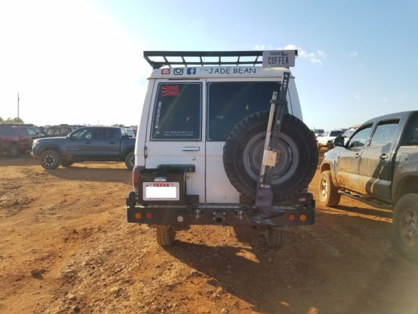 Dobinsons Toyota 70 Series Rear Bumper with Tire and Jerry Can Carrier
