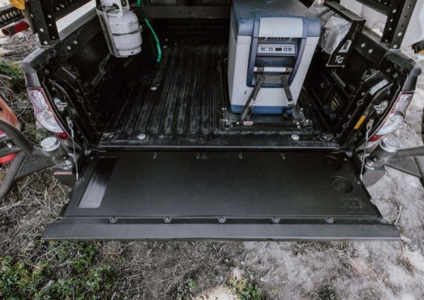 Smooth surface - All Pro 2005+ Tacoma Overland Tailgate Table in use