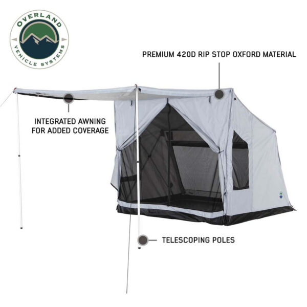 Overland Vehicle Systems Portable Safari Tent - Quick Deploying Ground Tent