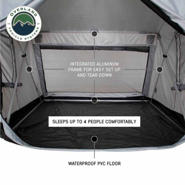 Overland Vehicle Systems Portable Safari Tent - Quick Deploying Ground Tent