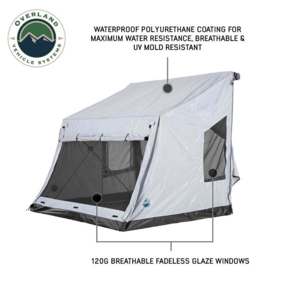 Overland Vehicle Systems Portable Safari Tent - Quick Deploying Ground Tent