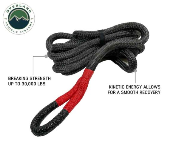 19009916 BRUTE KINETIC RECOVERY ROPE 1″ X 30″ WITH STORAGE BAG GRAYBLACK