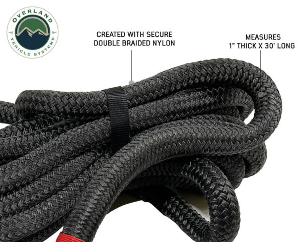 19009916 BRUTE KINETIC RECOVERY ROPE 1″ X 30″ WITH STORAGE BAG GRAY/BLACK