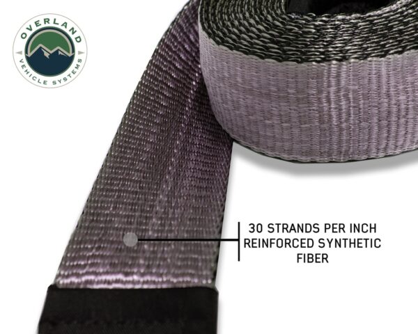 19059916 OVS TOW STRAP 20,000 LB. 2″ X 30′ GRAY WITH BLACK ENDS & STORAGE BAG