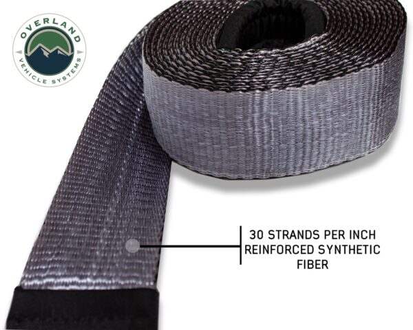 19079916 OVS TOW STRAP 40,000 LB. 4″ X 8′ GRAY WITH BLACK ENDS & STORAGE BAG