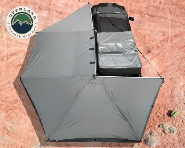 OVS NOMADIC AWNING 270 – DARK GRAY COVER WITH BLACK TRANSIT COVER DRIVER SIDE & BRACKETS 19519907