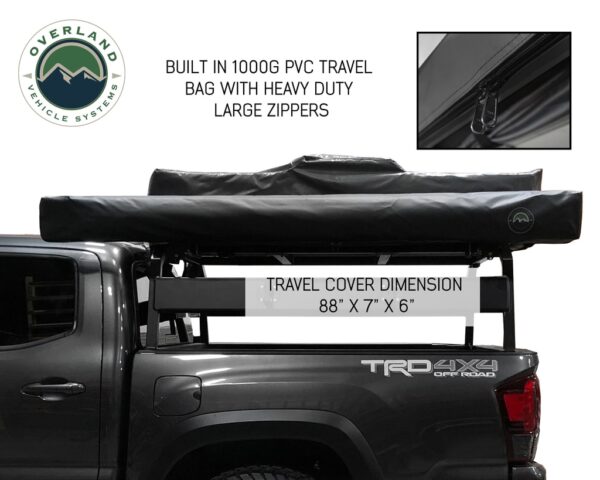 OVS NOMADIC 180° AWNING – DARK GRAY COVER WITH BLACK TRANSIT COVER & BRACKETS 19609907