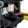 OVS CARGO BOX WITH SLIDE OUT DRAWER & WORKING STATION – BLACK POWDER COAT 21010201