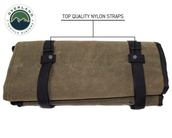 21079941 OVS ROLLED BAG GENERAL TOOLS WITH HANDLE AND STRAPS – #16 WAXED CANVAS