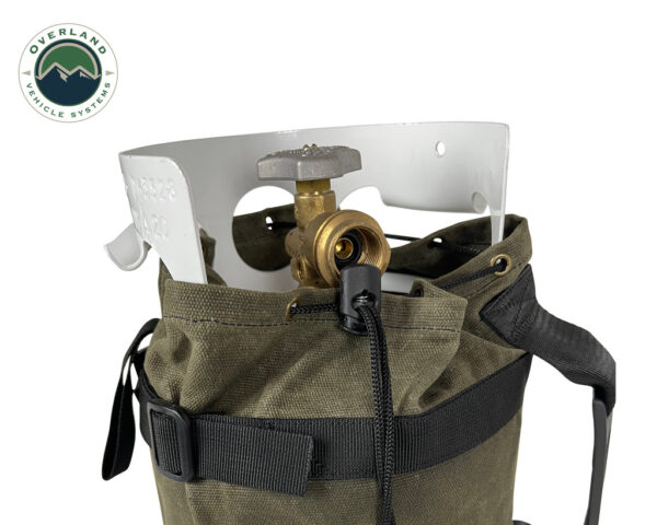 OVS 2.5LB PROPANE BOTTLE BAG WITH HANDLE AND STRAPS – #16 WAXED CANVAS
