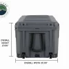 OVS D.B.S. - Dark Grey 169 QT Dry Box with Wheels, Drain, and Bottle Opener