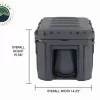 OVS D.B.S. - Dark Grey 53 QT Dry Box with Wheels, Drain, and Bottle Opener