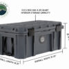 OVS D.B.S. - Dark Grey 95 QT Dry Box with Wheels, Drain, and Bottle Opener - 40100011