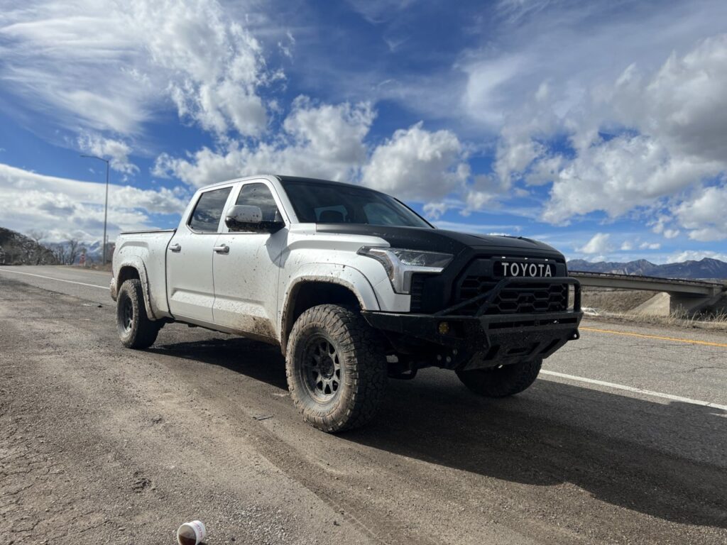 2022 Tundra with Dobinsons IMS lift installed credit WrapCo front coilovers