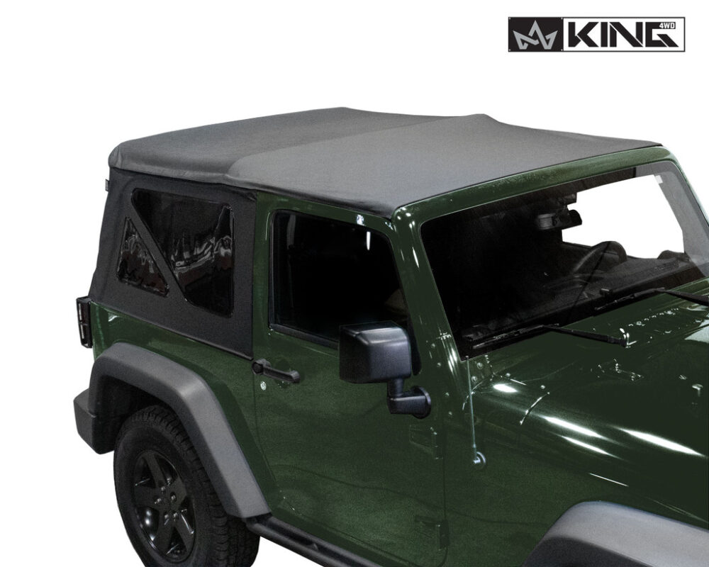 King 4WD Premium Jeep JK 2 Door Soft Top w/ Tinted Windows | 2007-2009