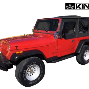 King 4WD Premium YJ Wrangler Soft Top with Tinted Windows with Upper Doors