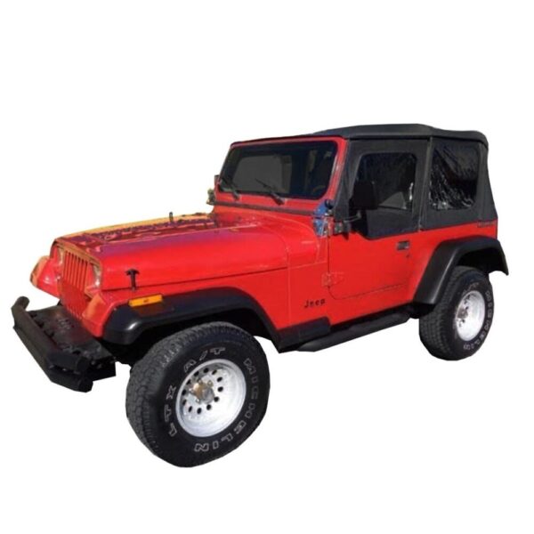 King 4WD Premium YJ Wrangler Soft Top with Tinted Windows with Upper Doors