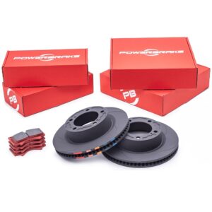 Powerbrake D-Line High Performance Brake Rotor and Pad Complete Set