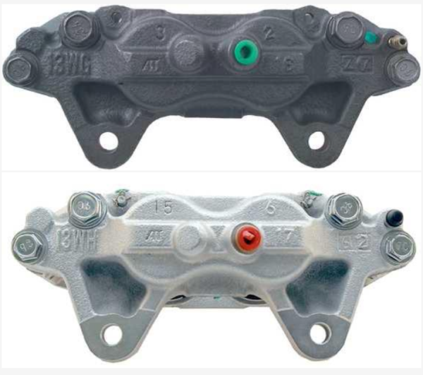 Toyota 4runner 13WG compared to 13WH front caliper stamping casting