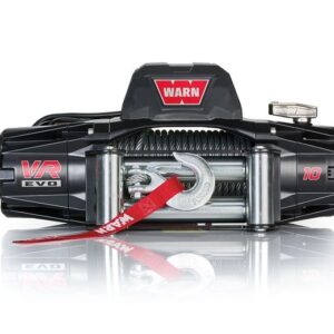 Warn 103252 Winch; VR10; Vehicle Mounted; Vehicle Recovery Winch; 12 Volt Electric; 10000 Pound Line Pull Capacity; 90 Foot Wire Rope; Roller Fairlead; Wired Remote; Planetary Gear Drive
