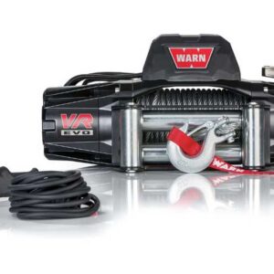 WARN 103254 Winch; VR12; Vehicle Mounted; Vehicle Recovery Winch; 12 Volt Electric; 12000 Pound Line Pull Capacity; 85 Foot Wire Rope; Roller Fairlead; Wired Remote; Planetary Gear Drive (1)