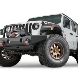 WARN 102146 Full Width Crawler Front Winch Bumper with grille guard for JK JL & JT