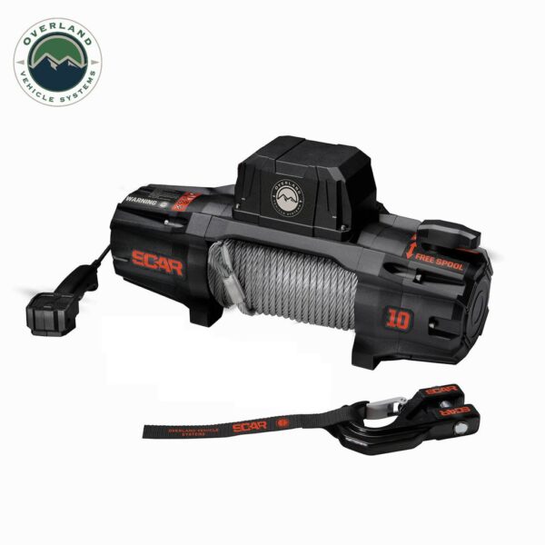Overland Vehicle Systems SCAR 10K Winch with Wire Rope