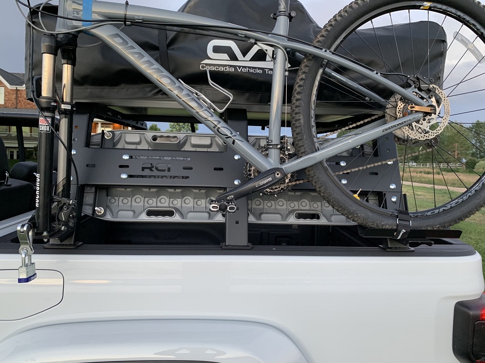 RCI 18 inch HD Bed Rack truck rack on a Jeep Gladiator