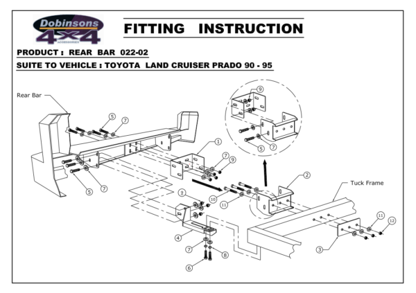 Dobinsons BW80-4142 schematics for hardware installation