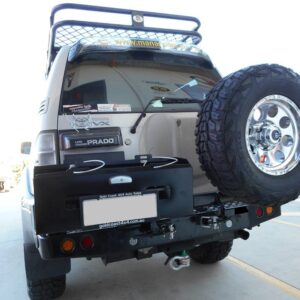 Dobinsons Rear Bumper with Tire and Jerry Can Carrier Prado 90 & 95 RZJ90, VZJ90, KZJ90, KDJ90, RZJ95, VZJ95, KZJ95, KDJ95