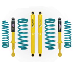 Dobinsons twin tube strut and shock yellow shocks and teal coils